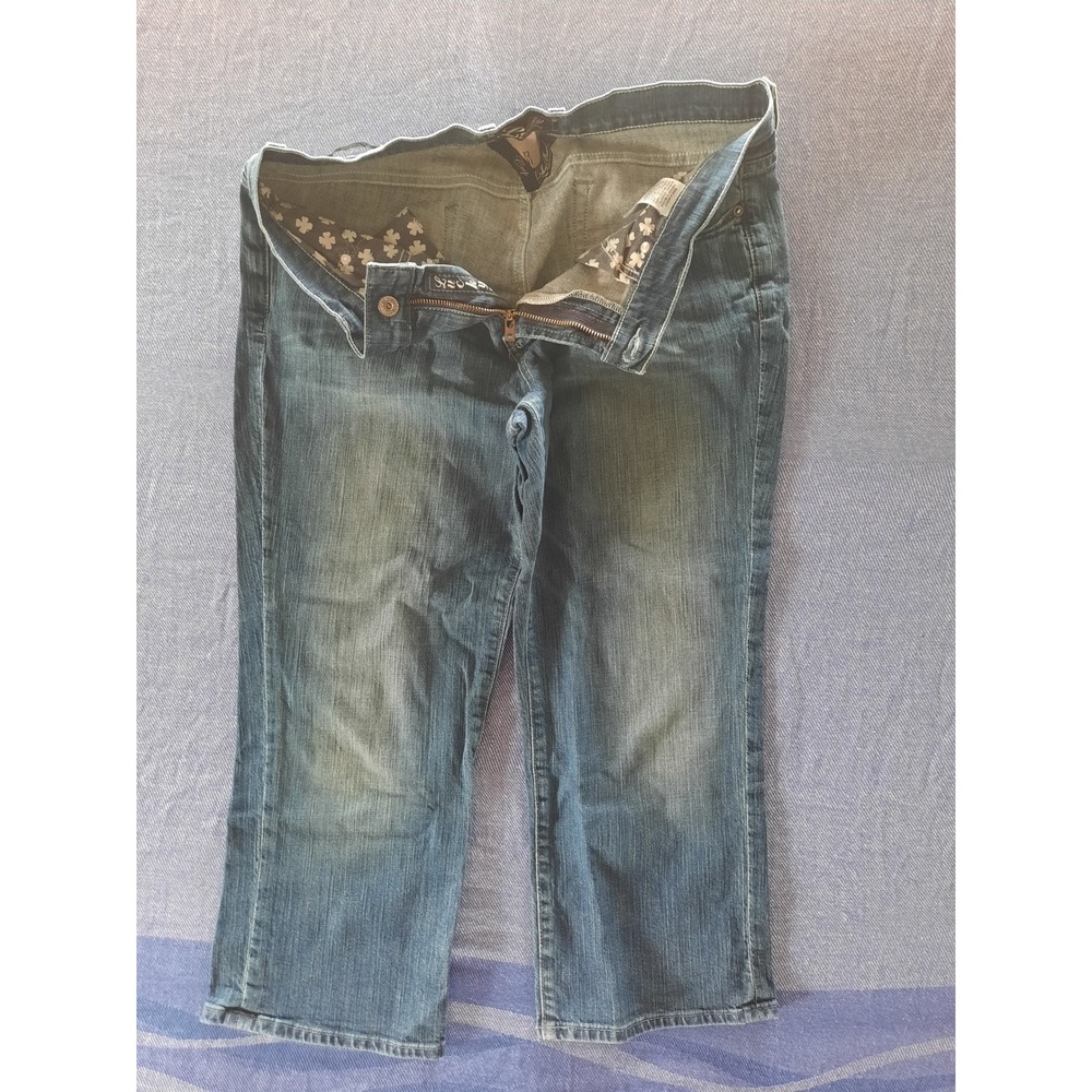 Lucky Brand Logan Classic Rider Crop Jeans Medium Wash Denim Size 12/31